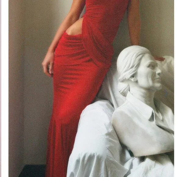 IMAYA MAGDA RED DRESS (S) - Picture 7 of 13